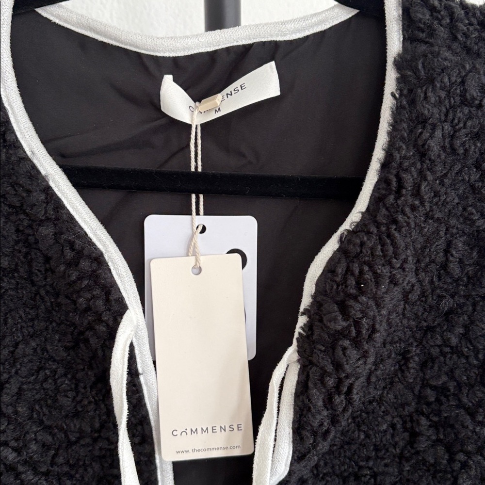 Commense Front Tie Sherpa Vest NWT Size M - Picture 5 of 6